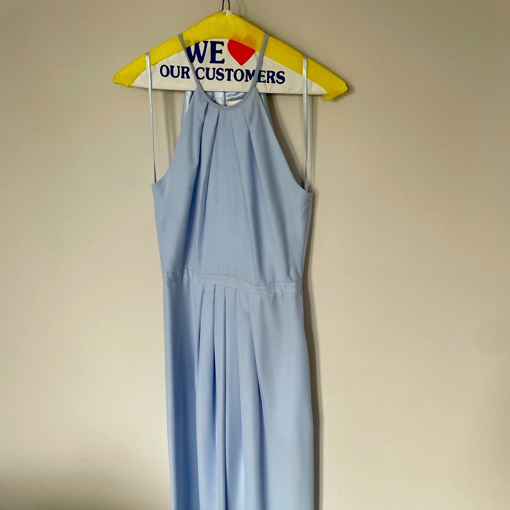 Light blue bridesmaid or wedding guest maxi dress from Weddington Way Size 0